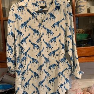 For Cynthia plus size linen blend giraffe tunic. Worn 1x retsil‎ 120